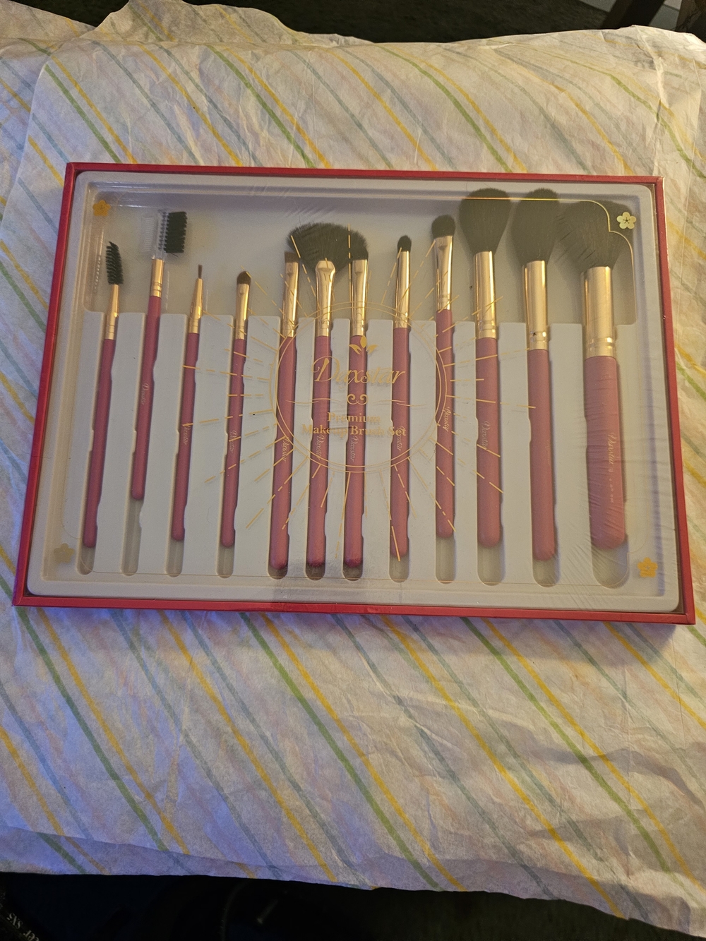 Pink and Gold 12-Piece Makeup Brush Set
